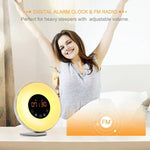 Despertador Inteligente Multifuncional com Luz LED Táctil, Rádio FM, USB
