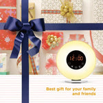 Despertador Inteligente Multifuncional com Luz LED Táctil, Rádio FM, USB