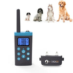 Colar Automático Anti-Latido Sistema de Controlo de Treino para Animais de Estimação + Colar em Pele PU com Choque Elétrico para Cães, PD525