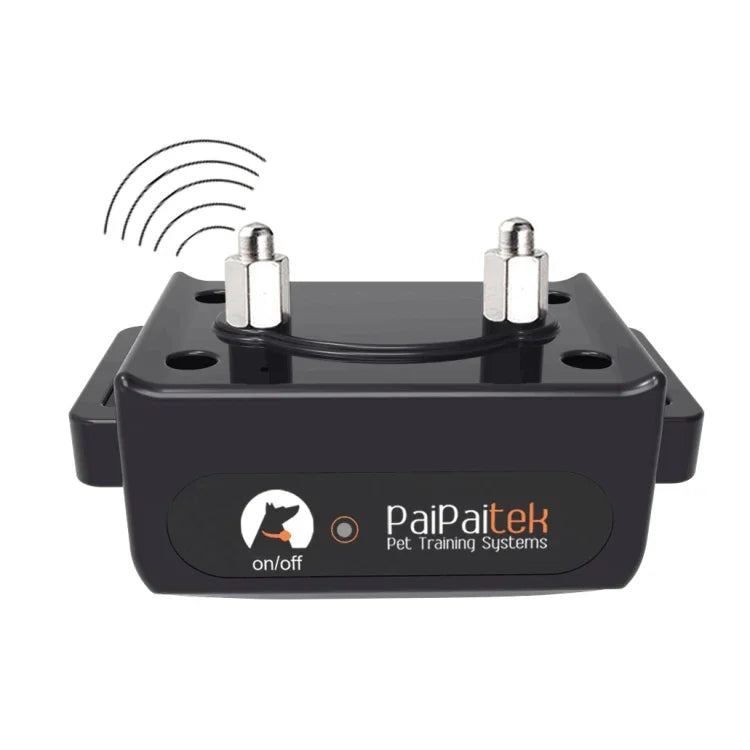 Colar Automático Anti-Latido Sistema de Controlo de Treino para Animais de Estimação + Colar em Pele PU com Choque Elétrico para Cães, PD525