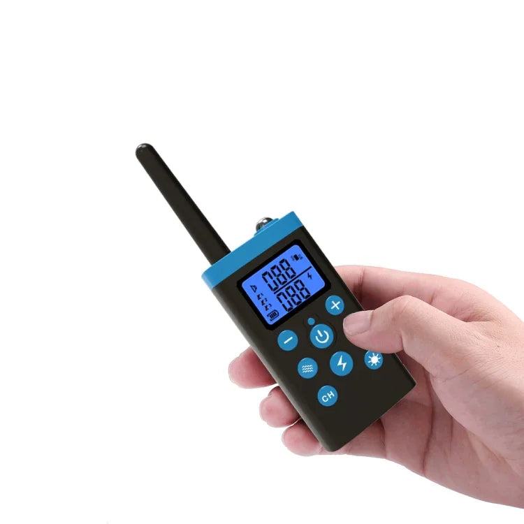Colar Automático Anti-Latido Sistema de Controlo de Treino para Animais de Estimação + Colar em Pele PU com Choque Elétrico para Cães, PD525