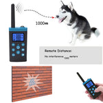 Colar Automático Anti-Latido Sistema de Controlo de Treino para Animais de Estimação + Colar em Pele PU com Choque Elétrico para Cães, PD525