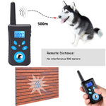 Colar Automático Anti-Latido Sistema de Controlo de Treino para Animais + Colar de Couro PU com Choque Elétrico para Cães, PD520