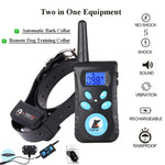 Colar Automático Anti-Latido Sistema de Controlo de Treino para Animais + Colar de Couro PU com Choque Elétrico para Cães, PD520