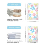 11 PCS Saco de armazenamento a vácuo que poupa espaço com padrão de girassóis, saco de armazenamento a vácuo para edredões e roupas com bomba manual, incluindo: 3 PCS 80*100 cm, 2 PCS 60*80 cm, 3 PCS 50*70 cm, 2 PCS 40*60 cm, 11 PCS saco de armazenamento