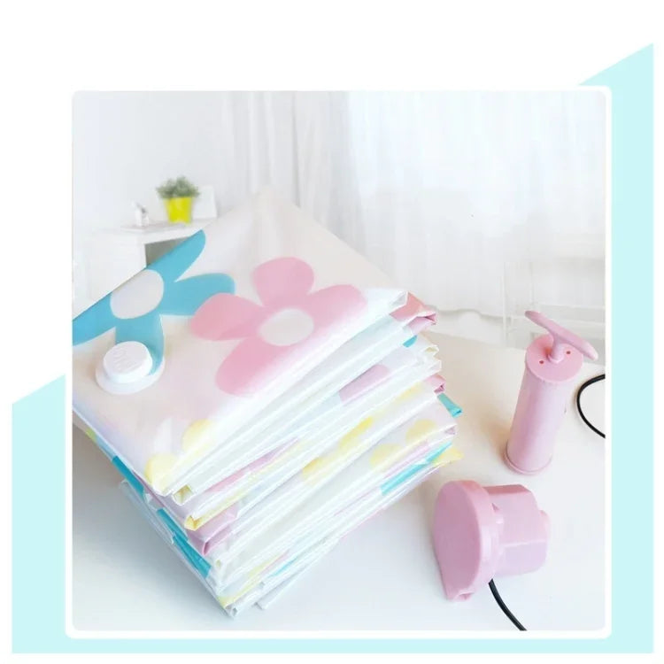 11 PCS Saco de armazenamento a vácuo que poupa espaço com padrão de girassóis, saco de armazenamento a vácuo para edredões e roupas com bomba manual, incluindo: 3 PCS 80*100 cm, 2 PCS 60*80 cm, 3 PCS 50*70 cm, 2 PCS 40*60 cm, 11 PCS saco de armazenamento