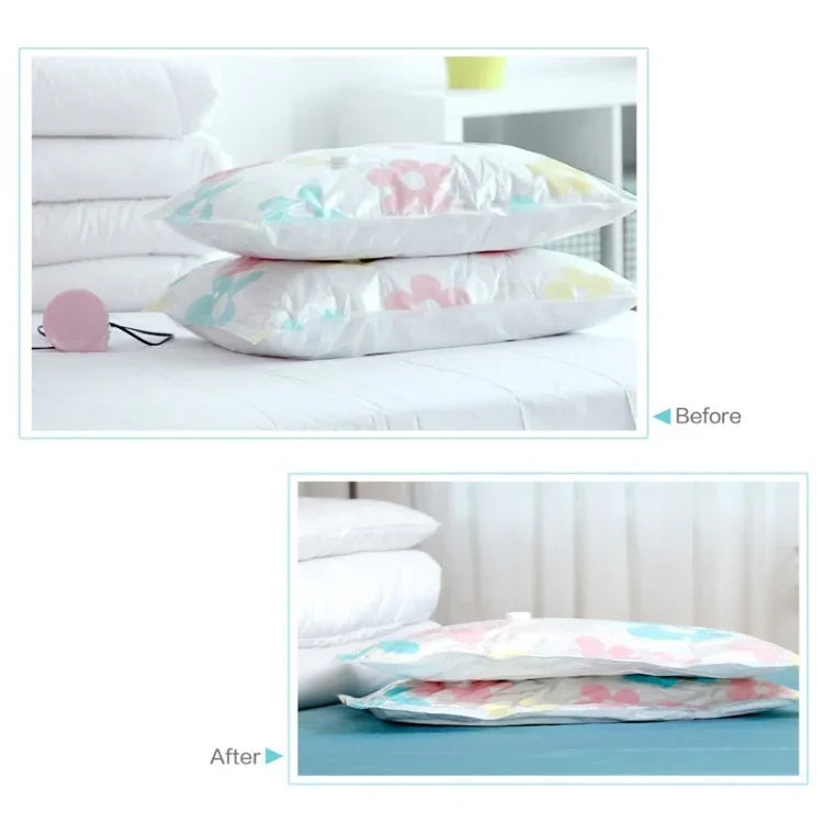 11 PCS Saco de armazenamento a vácuo que poupa espaço com padrão de girassóis, saco de armazenamento a vácuo para edredões e roupas com bomba manual, incluindo: 3 PCS 80*100 cm, 2 PCS 60*80 cm, 3 PCS 50*70 cm, 2 PCS 40*60 cm, 11 PCS saco de armazenamento