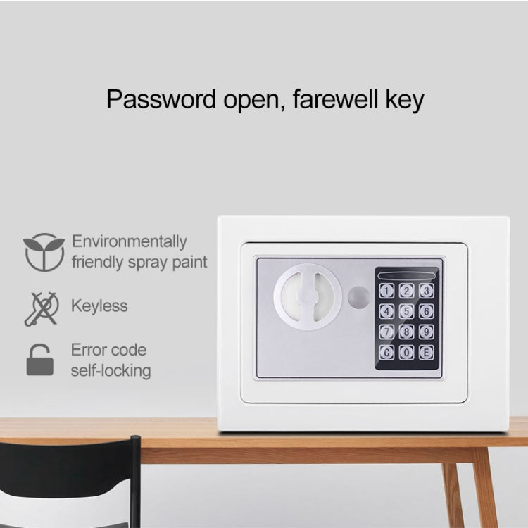 Caixa de Segurança Eletrónica Mini para Casa 17E com Função de Operação com Moedas Armário de Parede Caixa de Segurança