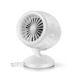 Ventoinha Elétrica de Secretária Portátil Mini com Ciclo de Convecção de Ar e Carregamento USB Ajustável, Suporta Controlo de 2 Velocidades