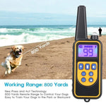 880-2 800 Jardas Colar Recargável com Controlo Remoto para Treino de Cães Dispositivo Anti-Latidos, 880-2 Preto Preto, 880-2 Preto+Laranja