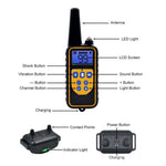 880-2 800 Jardas Colar Recargável com Controlo Remoto para Treino de Cães Dispositivo Anti-Latidos, 880-2 Preto Preto, 880-2 Preto+Laranja
