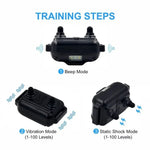 880-2 800 Jardas Colar Recargável com Controlo Remoto para Treino de Cães Dispositivo Anti-Latidos, 880-2 Preto Preto, 880-2 Preto+Laranja