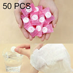 50 PCS Toalha de Algodão Portátil Descartável Estilo Doce para Viagem, Tamanho: 22*20cm, 50 PCS