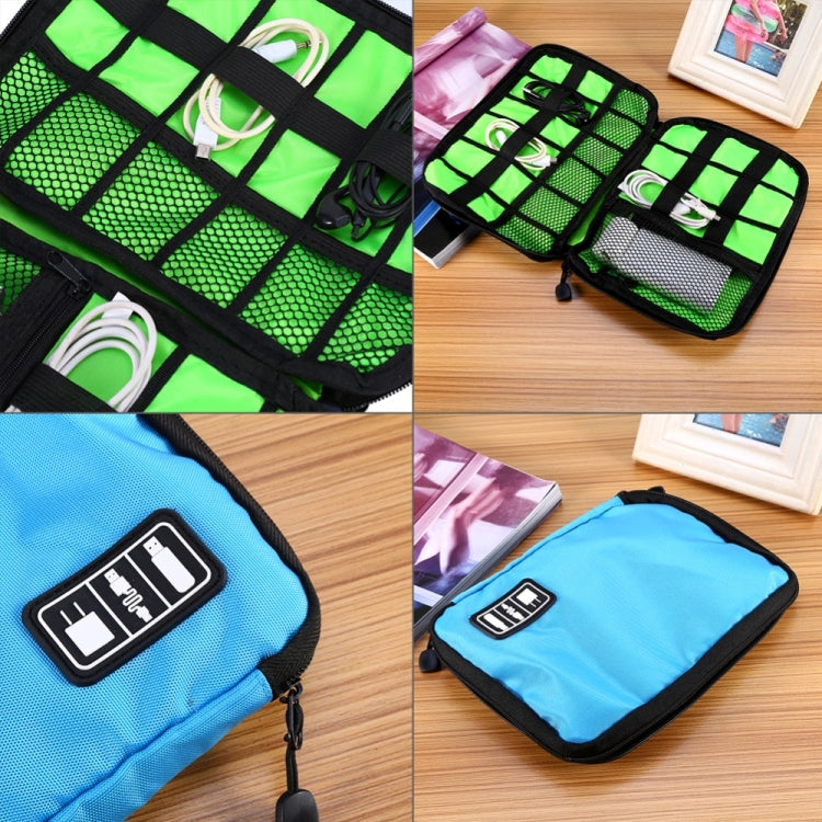 Bolsa Organizadora de Viagem Portátil para Armazenamento de Acessórios Digitais e Eletrónicos, Tamanho: 25,7*18,5*1,2cm, HC3103B, HC3103L, HC3103G, HC3103TT