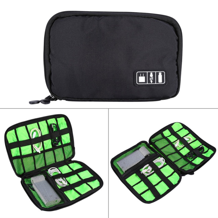 Bolsa Organizadora de Viagem Portátil para Armazenamento de Acessórios Digitais e Eletrónicos, Tamanho: 25,7*18,5*1,2cm, HC3103B, HC3103L, HC3103G, HC3103TT
