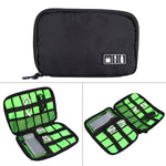 Bolsa Organizadora de Viagem Portátil para Armazenamento de Acessórios Digitais e Eletrónicos, Tamanho: 25,7*18,5*1,2cm, HC3103B, HC3103L, HC3103G, HC3103TT