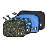 Bolsa Organizadora de Viagem Portátil para Armazenamento de Acessórios Digitais e Eletrónicos, Tamanho: 25,7*18,5*1,2cm, HC3103B, HC3103L, HC3103G, HC3103TT