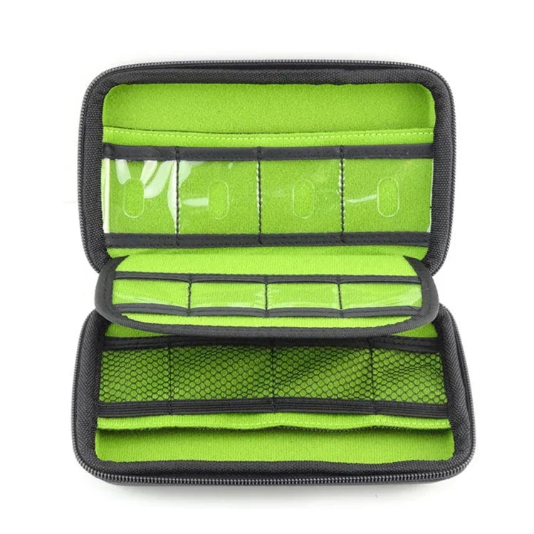 Bolsa de Armazenamento de Viagem para Dispositivos Digitais Multifuncional Portátil em Material EVA para Telemóvel / Power Bank / Disco USB / Disco SD / Consola PSP, Tamanho Interno: 16,5*9,5*3,8cm