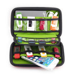 Bolsa de Armazenamento de Viagem para Dispositivos Digitais Multifuncional Portátil em Material EVA para Telemóvel / Power Bank / Disco USB / Disco SD / Consola PSP, Tamanho Interno: 16,5*9,5*3,8cm