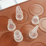 Tapete de Silicone Grande para Assar + Panela com Moldura + Caixa de Cor Conjunto de Moldes para Macarons, Conjunto de Moldes para Macarons