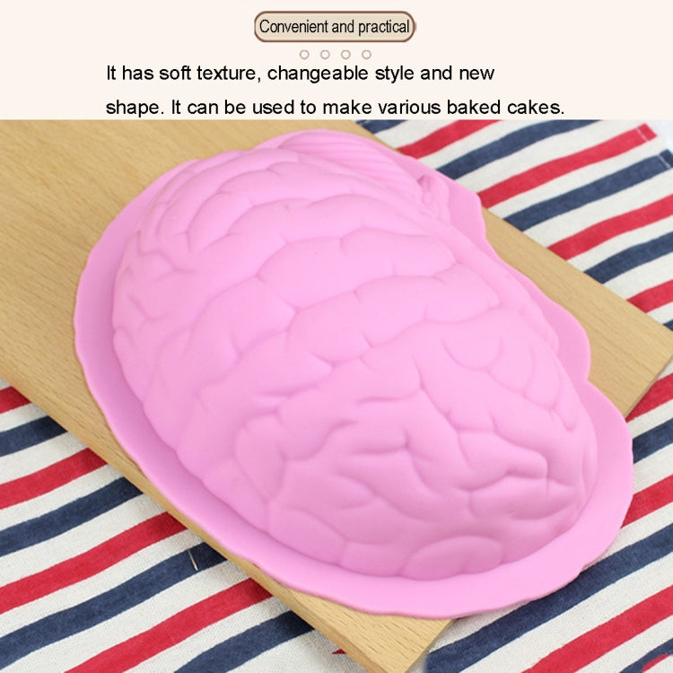 Forma de Silicone para Bolo de Halloween em Forma de Cérebro Humano, Forma para Pudim e Sobremesa, Forma de Cérebro