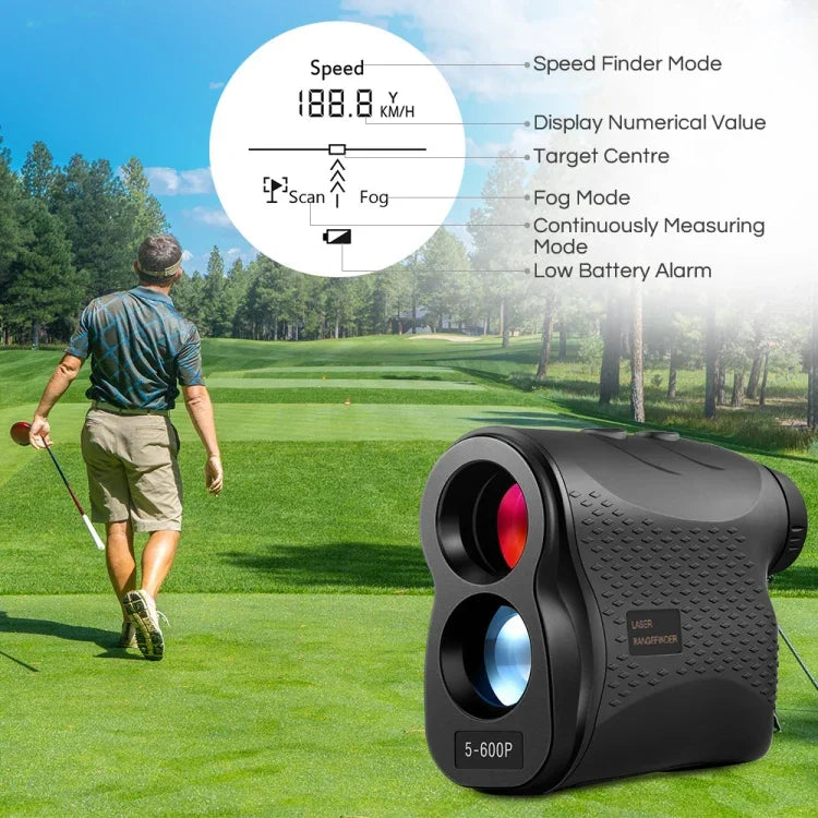 Medidor de Distância a Laser Portátil para Golfe 5-600P, Telescópio Medidor de Alcance, Medidor de Distância, 600m, 5-600m
