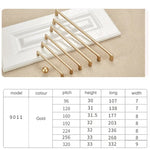 9011-160 Puxador Moderno Simples para Porta de Armário, Gaveta e Roupeiro em Liga de Zinco, 9011-160