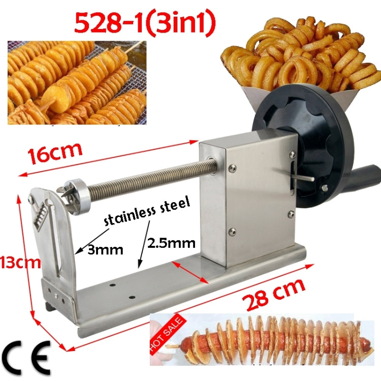 Cortador manual de batata torcida 528-1, cortador de batatas fritas de alta qualidade, cortador manual para batatas fritas