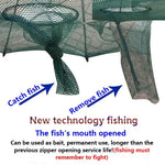 Rede de Pesca Automática Dobrável com 4 Furos em Nylon para Camarão, Caranguejo, Peixe Minnow, Rede de Arremesso, Acessório de Pesca, 4 Furos