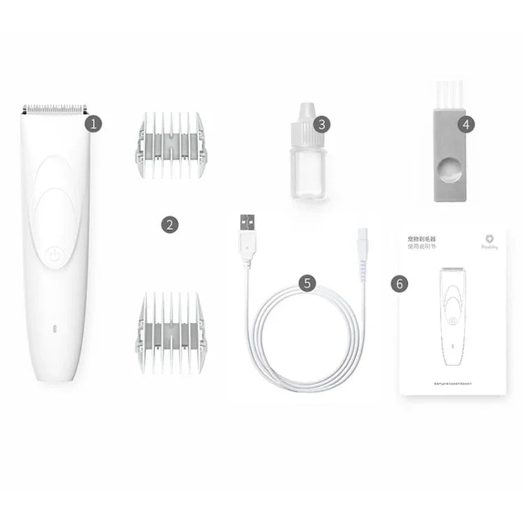 Máquina de Barbear Profissional Original Xiaomi Youpin Pawbby para Cães, Aparador Elétrico Recarregável de Segurança para Tratamento de Pelo, Máquina de Barbear Profissional Pawbby para Cães