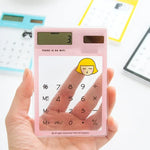 Calculadora com Ecrã LED de 8 Dígitos, Teclado Tátil Transparente e Painel Solar, Entrega de Cor Aleatória, Calculadora de 8 Dígitos