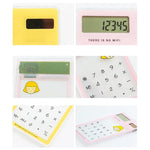 Calculadora com Ecrã LED de 8 Dígitos, Teclado Tátil Transparente e Painel Solar, Entrega de Cor Aleatória, Calculadora de 8 Dígitos