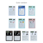 Calculadora com Ecrã LED de 8 Dígitos, Teclado Tátil Transparente e Painel Solar, Entrega de Cor Aleatória, Calculadora de 8 Dígitos