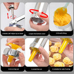 Máquina Multifuncional para Bolachas e Biscoitos com Moldes para Decoração, 20 Moldes e 4 Bicos, Prateado Multifuncional