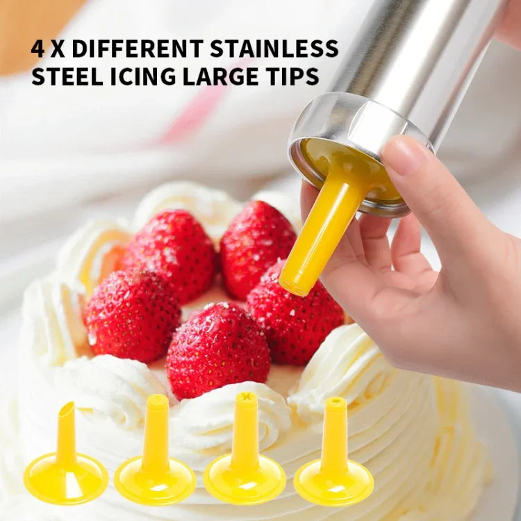 Máquina Multifuncional para Bolachas e Biscoitos com Moldes para Decoração, 20 Moldes e 4 Bicos, Prateado Multifuncional