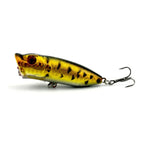 Iscas de Pesca Popper Artificiais HENGJIA Amigáveis ao Ambiente com Anzóis, Comprimento: 6,5 cm, Entrega de Cor Aleatória, Comprimento: 6,5cm
