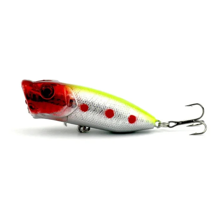 Iscas de Pesca Popper Artificiais HENGJIA Amigáveis ao Ambiente com Anzóis, Comprimento: 6,5 cm, Entrega de Cor Aleatória, Comprimento: 6,5cm