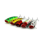 Iscas de Pesca Popper Artificiais HENGJIA Amigáveis ao Ambiente com Anzóis, Comprimento: 6,5 cm, Entrega de Cor Aleatória, Comprimento: 6,5cm