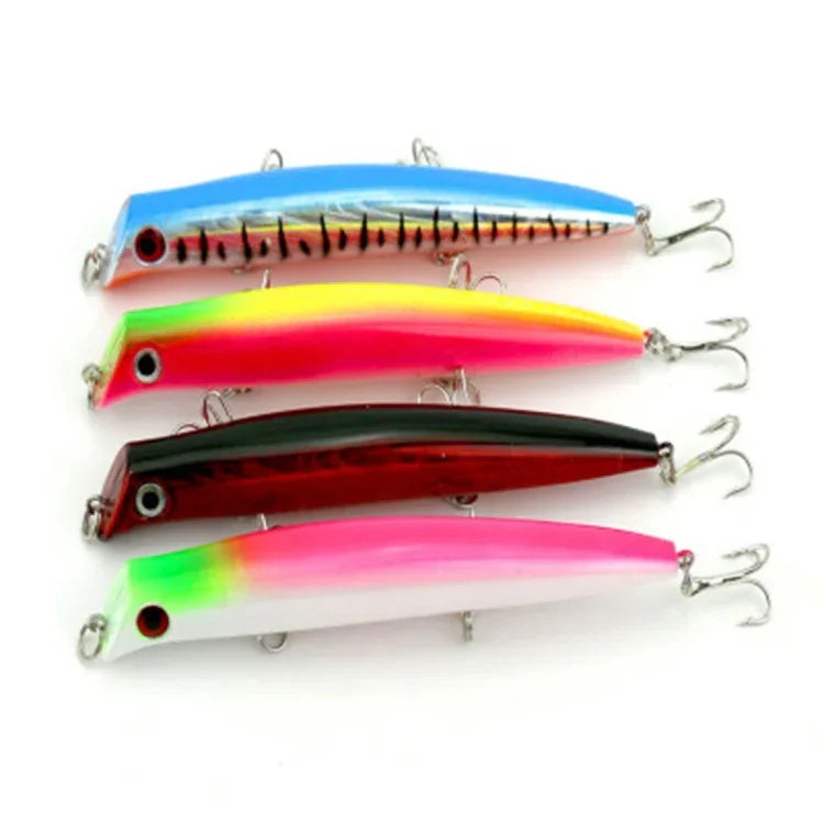 Iscas Artificiais de Pesca HENGJIA Popper Isco Biónico com Anzóis, Comprimento: 12,6 cm, Entrega de Cor Aleatória, Comprimento: 12,6 cm