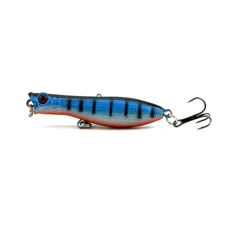 Iscas Artificiais de Pesca HENGJIA Popper Isco Biónico com Anzóis, Comprimento: 6 cm, Entrega de Cor Aleatória, Comprimento: 6 cm