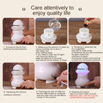 Humidificador Ultrassónico Aromaterapia Pérola Luminescente Noturna com Carregamento USB 4W e Luz LED Colorida para Casa / Escritório, Capacidade do Reservatório de Água: 95ml, DC 5V