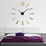 Relógio Silencioso de Parede com Adesivo de Espelho 3D DIY Sem Moldura para Decoração Moderna de Quarto e Escritório, 39 polegadas, MH101 (Preto), M001 (Dourado), M001 (Prateado)