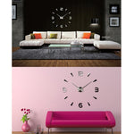 Relógio de Decoração para Quarto e Casa, Sem Moldura, Espelho 3D Grande, Autocolante de Parede DIY, Relógio Silencioso, Tamanho: 100*100cm, 3M013S (Preto), 3M013S (Dourado), 3M013S (Prateado)