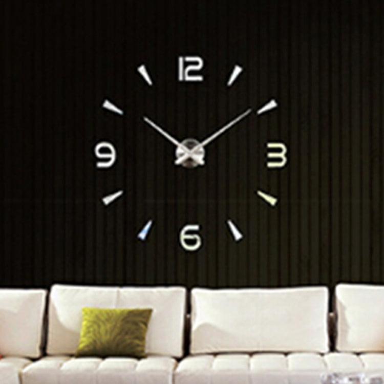 Relógio de Decoração para Quarto e Casa, Sem Moldura, Espelho 3D Grande, Autocolante de Parede DIY, Relógio Silencioso, Tamanho: 100*100cm, 3M013S (Preto), 3M013S (Dourado), 3M013S (Prateado)