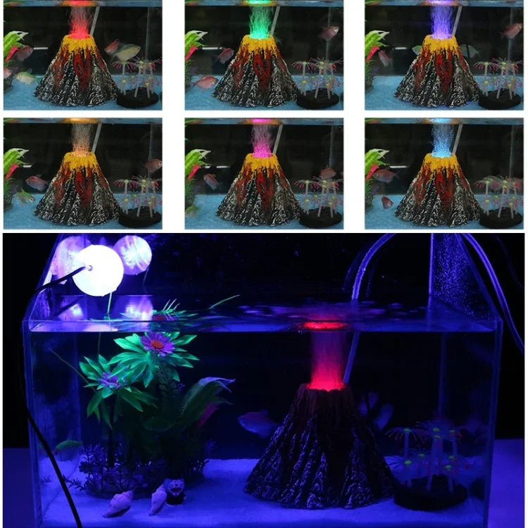 Decoração artificial para aquário, árvore, planta, relva, rocha vulcânica, paisagem, ornamentos criativos de rocha em resina, bomba de ar para aquário, tamanho S, 8,5*5,5*2,0 cm