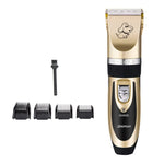 Tesoura Elétrica Profissional para Animais P2 110-240V com Lâminas de Cerâmica e Titânio, Máquina de Cortar Pelo para Animais com Quatro Pentes, Tesoura de Cerâmica e Titânio