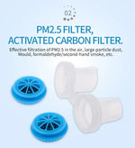 2 Purificadores de Ar Anti-Ronco 2 em 1 em ABS e Silicone