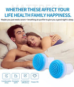 2 Purificadores de Ar Anti-Ronco 2 em 1 em ABS e Silicone