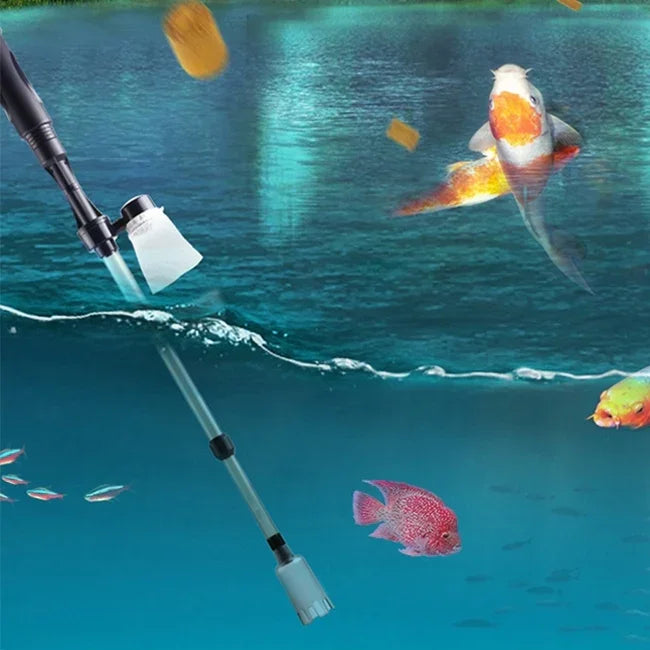 Filtro de Água Eléctrico Multifuncional Ajustável em Comprimento para Limpeza de Tanques de Peixes, Multifuncional