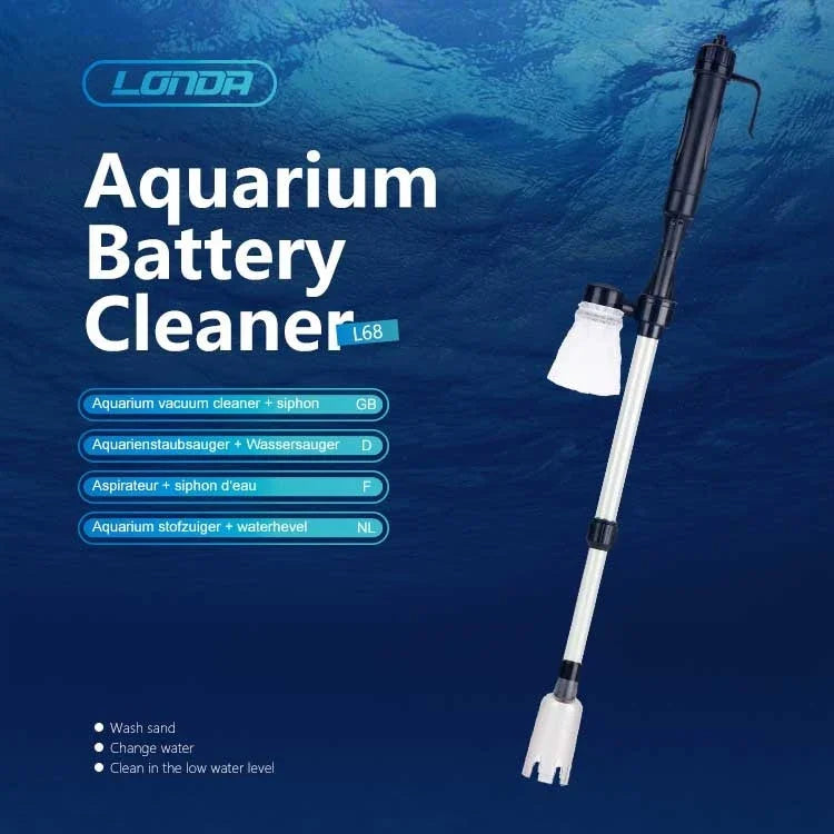 Filtro de Água Eléctrico Multifuncional Ajustável em Comprimento para Limpeza de Tanques de Peixes, Multifuncional